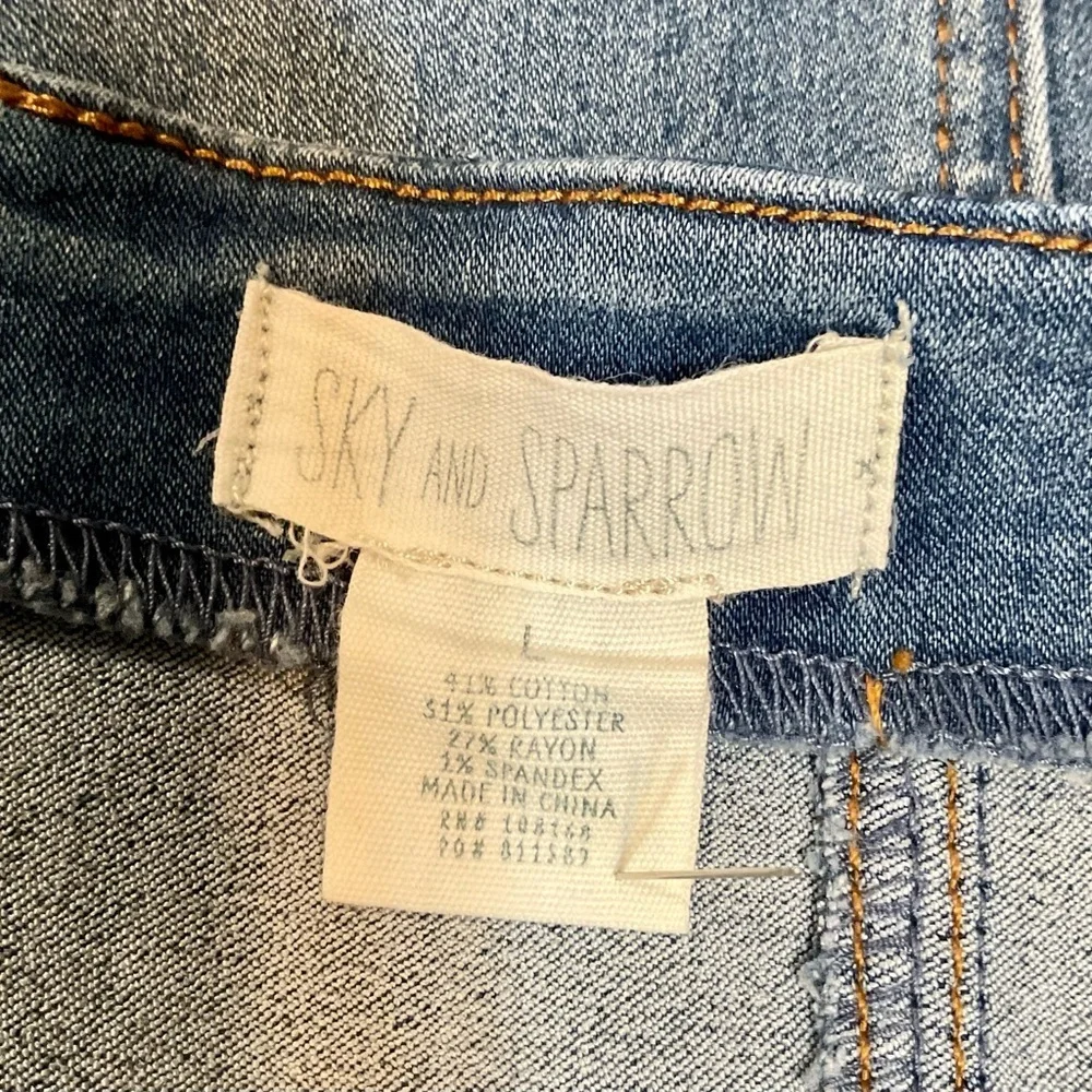 Sky + Sparrow Jean Mini Skirt